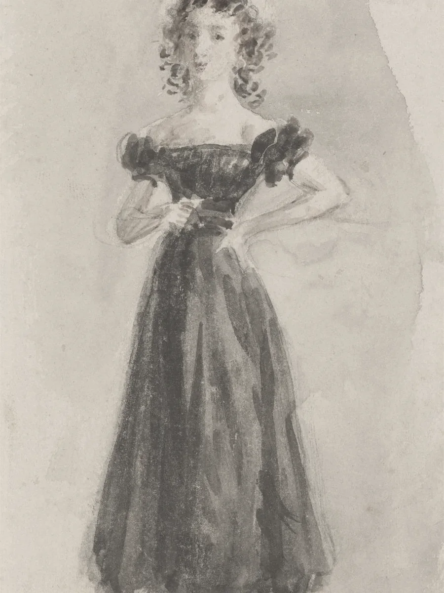 Vestido crudo, manga larga